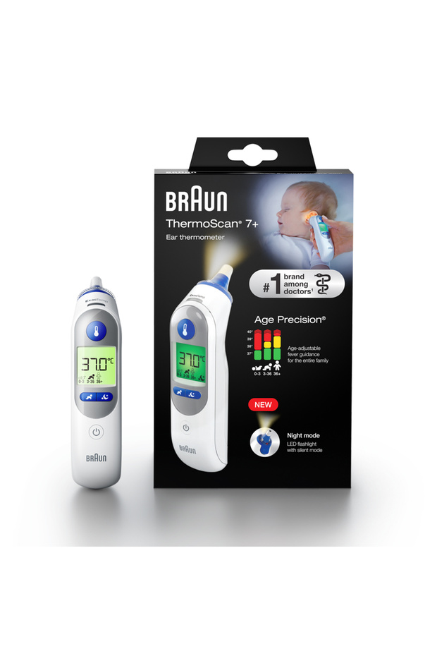 Braun ThermoScan 7+ Ear Thermometer with High Age Precision and Quiet Night Mode – Instant measurement and accurate results - 2