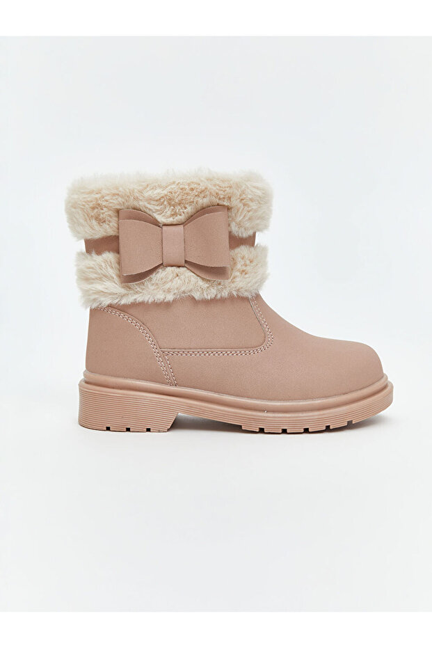 LCW STEPS Pembe Süet Görünümlü Kız Bebek Bot - 2