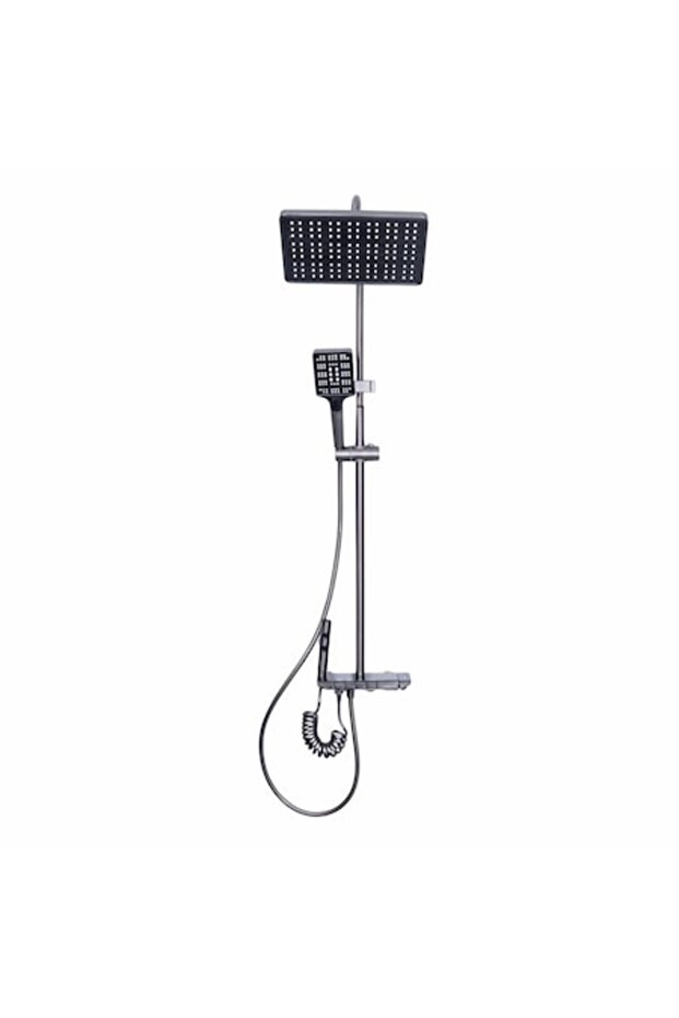 Shower Set Column with Buttons and LED, Gray - 1