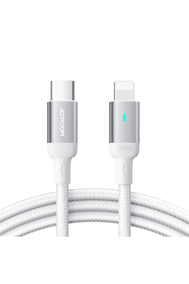USB-C to Lightning Cable with LED Indicator 20W A10 Series 1.2 m White - 1