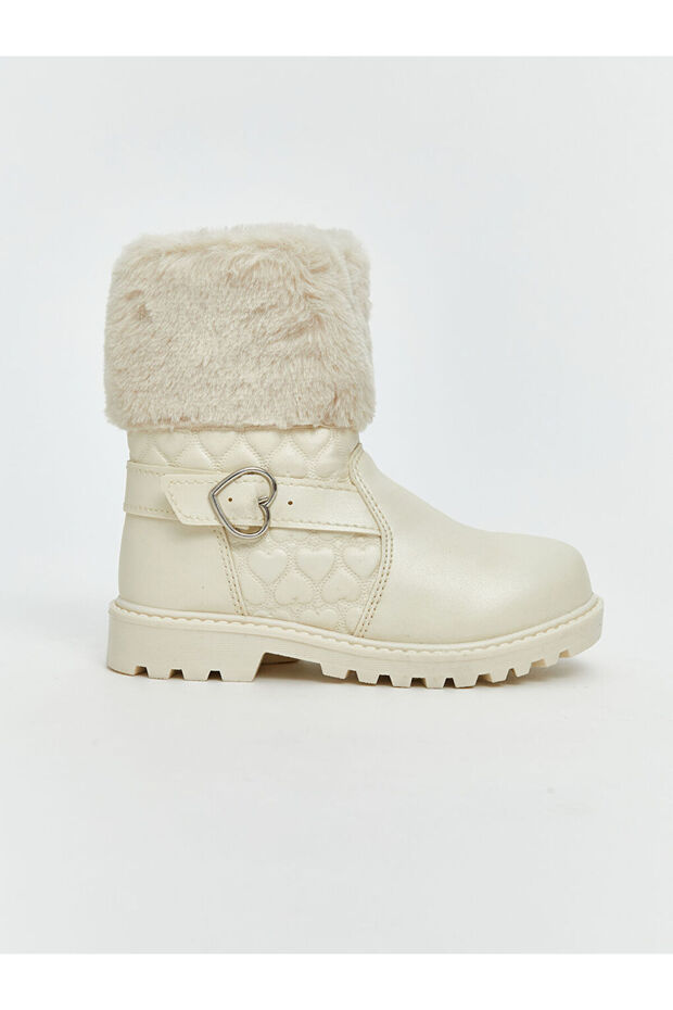 LCW STEPS Ekru Kürklü Kız Bebek Bot - 2