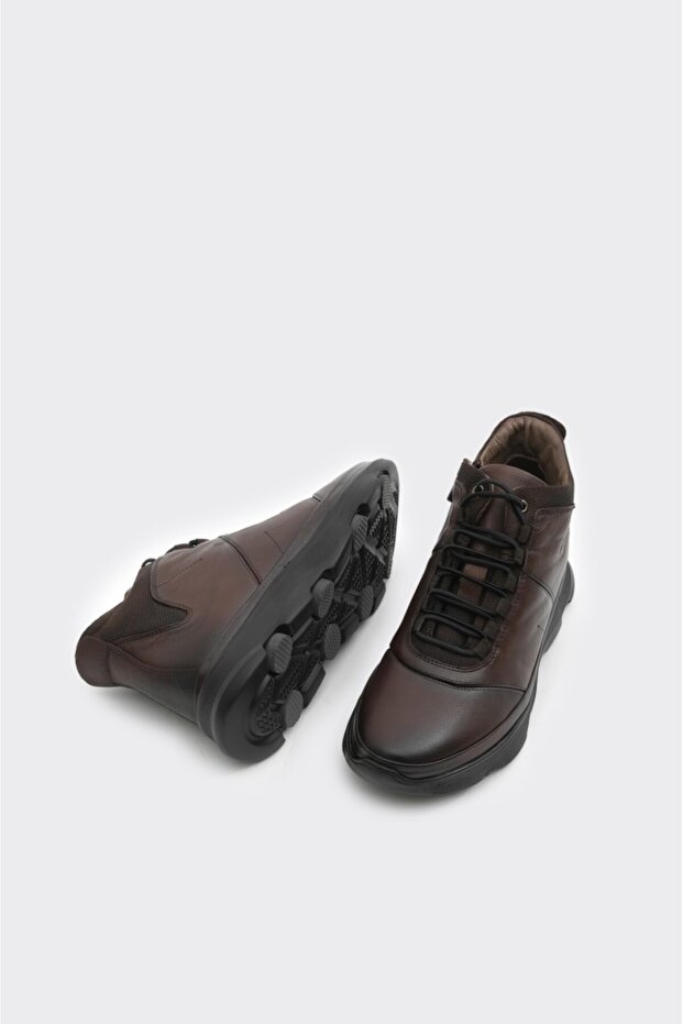 Fermuarlı Hakiki Deri Erkek Bot - 5