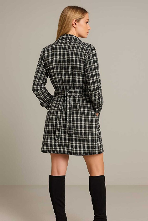 Mevsimlik Örme Ekose Kaban - 4