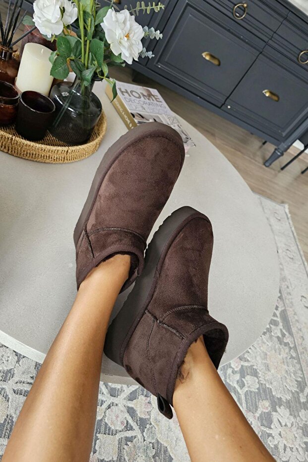 OPS 2AK Topukla Kadın İçi Kürklü Kalın Tabanlı Kısa Bot - 6