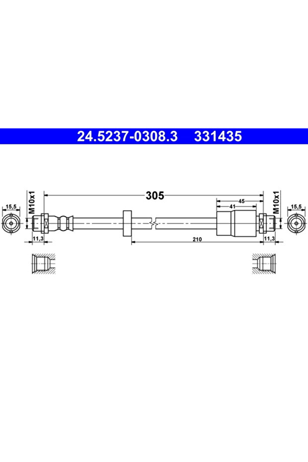 Спирачен маркуч Audi A4 B6 - 1