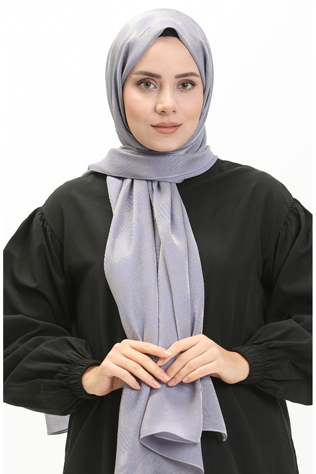 شال كارمن بنمط مربعات 70229-13 أرجواني
