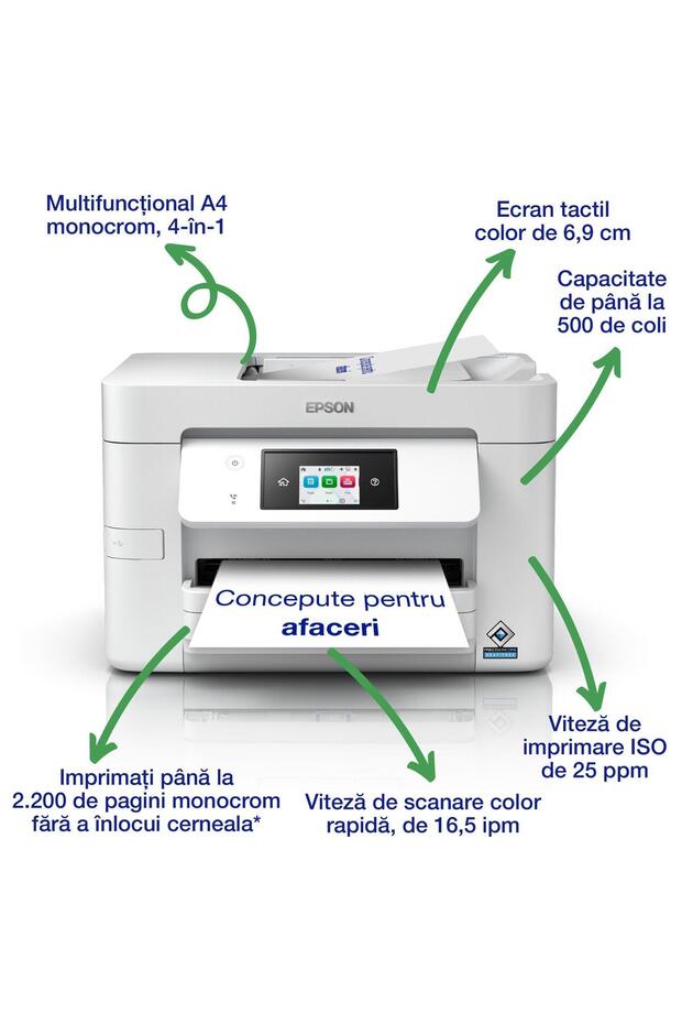 WorkForce Pro WF-M4619DW Multifunction Printer Wireless Inkjet Printer/Copier/Scanner/Fax - 2