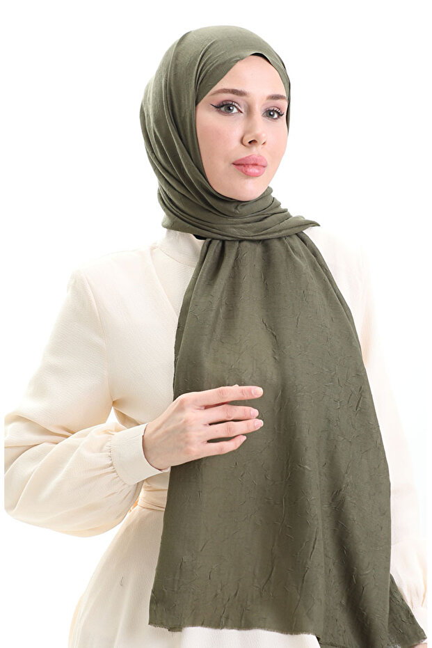 Bambu Şal 70281-06 Haki - 2