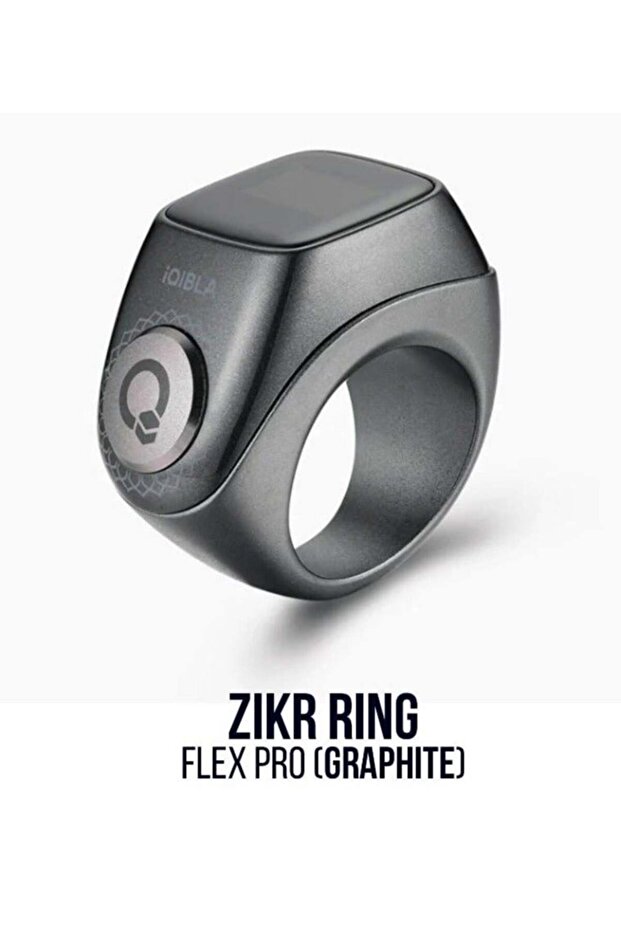 Digital Counter Tasbeeh 3 Size Compatible SMART Zikr Metal Ring Graphite