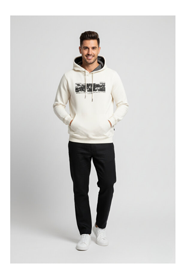 سويت شيرت رجالي بنمط خريطة - 1