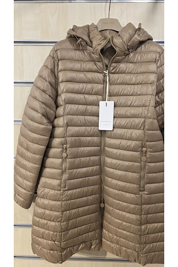 معطف مبطن بغطاء للرأس بنمط عادي - 2