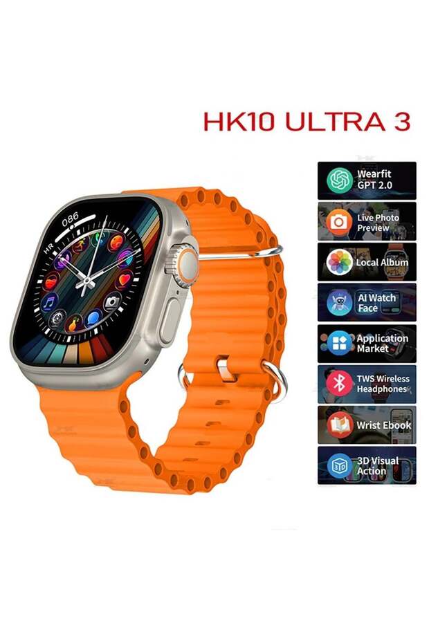 HK10 ULTRA 3 Smartwatch – 2.02" AMOLED Display
