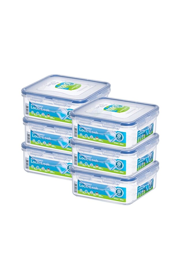 870ml Square Food Container (Pack of 6)