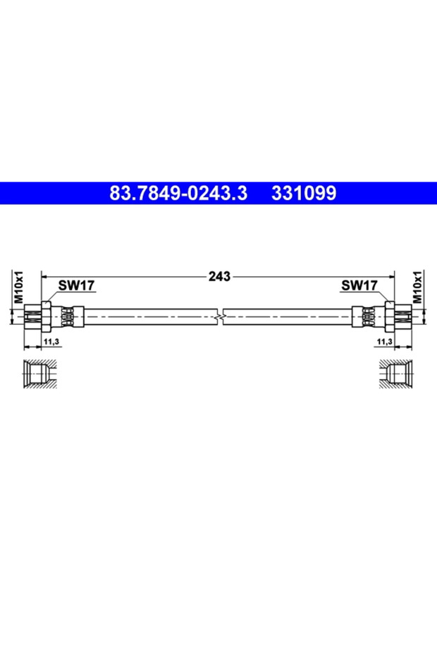 Спирачен маркуч Skoda Yeti VW Eos/Scirocco 3/Scirocco Van - 1