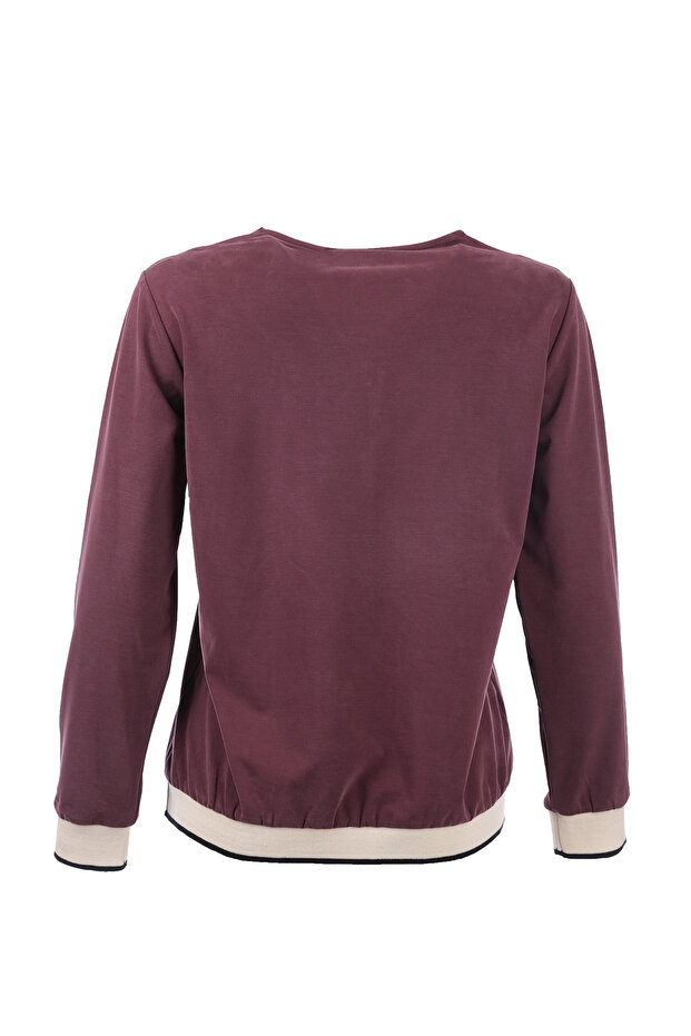 Ribbed V-Neck Blouse - 4