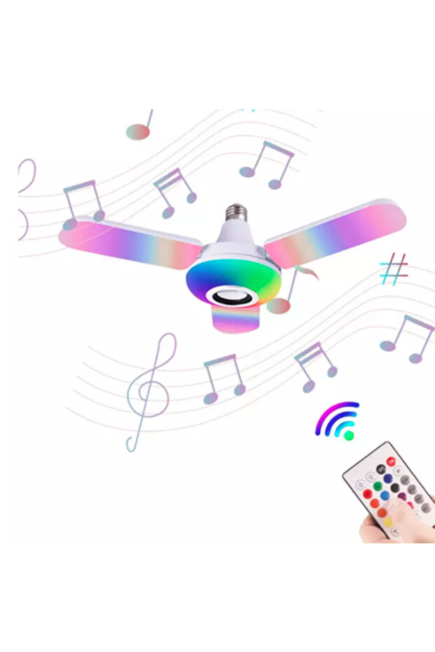 Multicolor Light Bulb with Bluetooth Music Function and Remote Control - 2