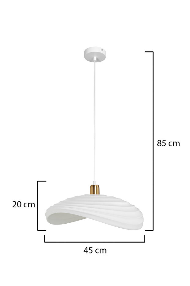 CURVE TEKLİ SARKIT BETON AVİZE İSKANDİNAV BOHEM LÜKS - 3