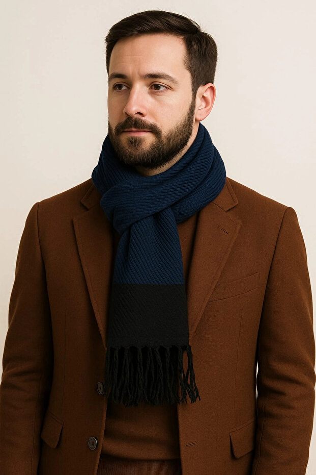 Striped Pattern Scarf - 1