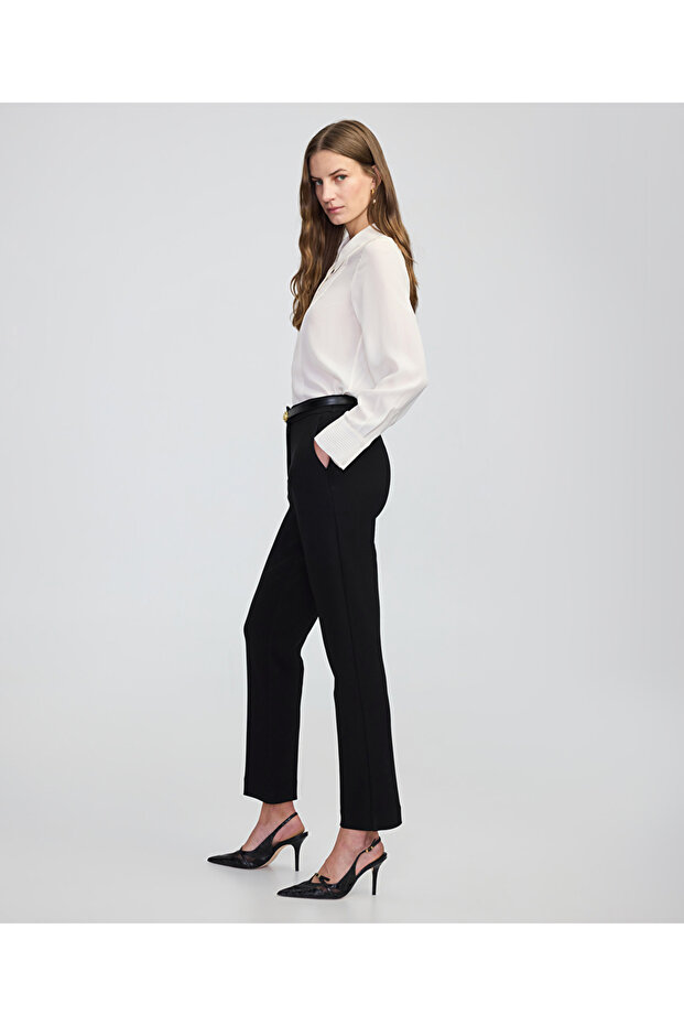 Elastik bel cigarette fit pantolon - 2