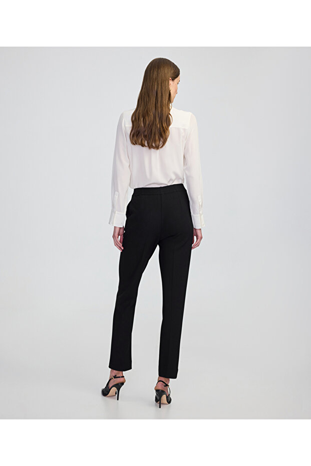 Elastik bel cigarette fit pantolon - 5