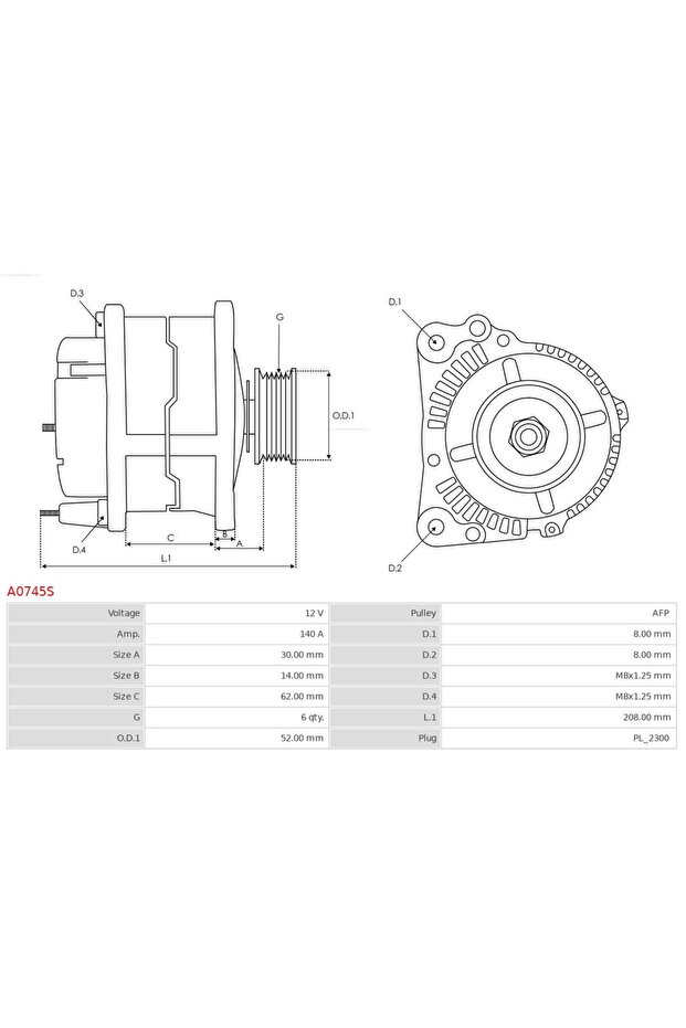 Generator / Alternator Vw Jetta 4 - 6