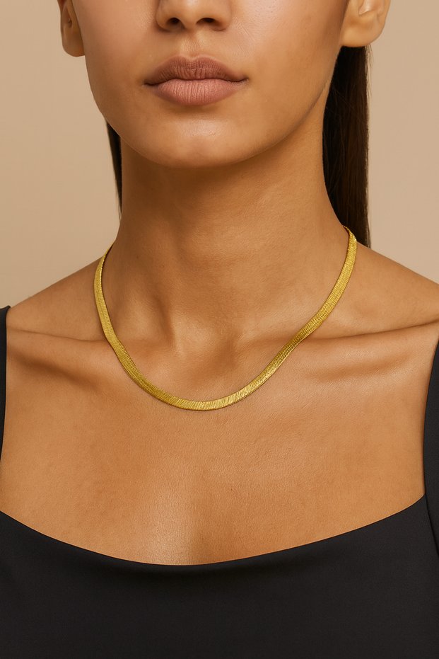 Elegant Design Gold Color Women's Steel Necklace
