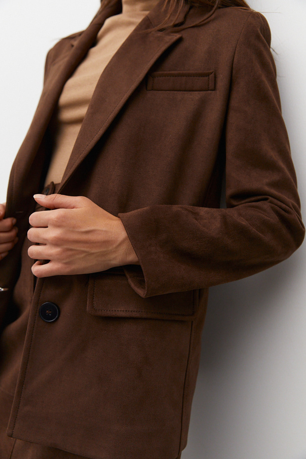 Oversize Süet Ceket - 8