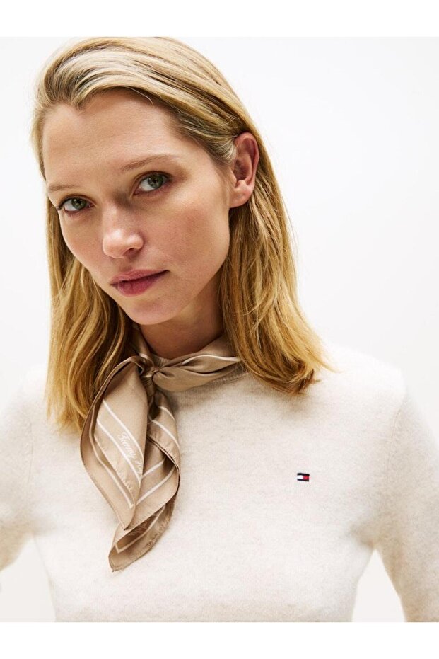 TH HERITAGE SCRIPT SILK SCARF Haki-OS-Bej - 4