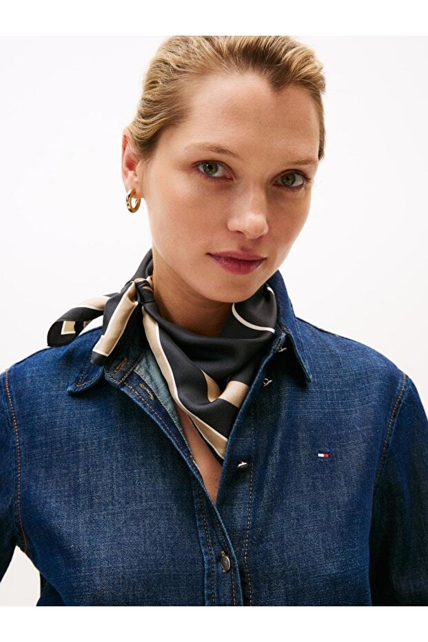 TH HERITAGE SCRIPT SILK SCARF - 4