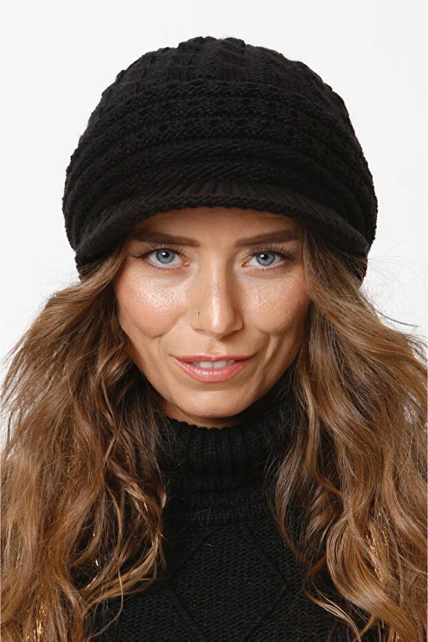 Siperlikli astarlı örme triko kışlık bere - 2