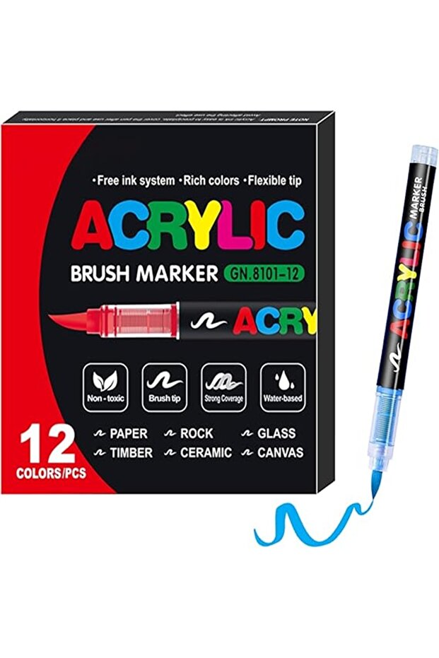Acrylic Brush Marker Set