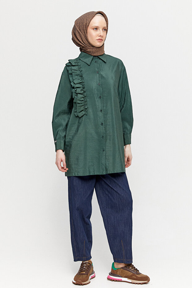 Volanlı Paraşü Tunik - 1