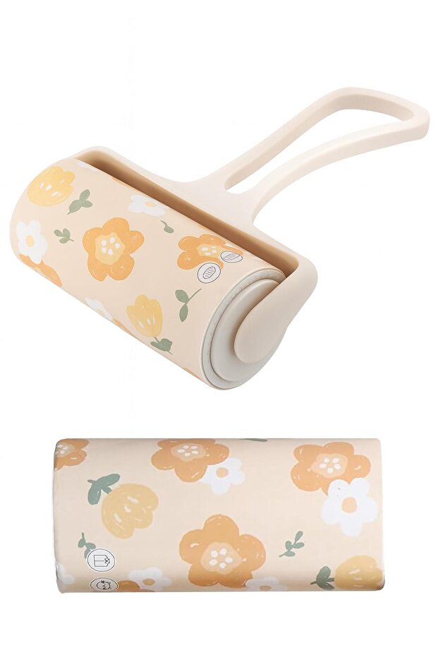 Adhesive Leafy Lint Roller Horizontal Cat Dog Hair Lint Roller 15+15 Sheets Lint Tape