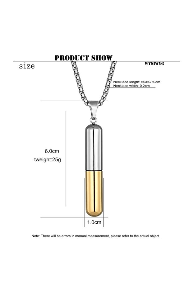 Kapsül kolye 6 cm Gold - 4