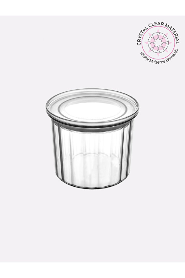 Crystal 3-Piece Storage Container Set (0.5 Lt + 1 Lt + 1.5 Lt) – Transparent Storage Boxes with Lids - 4