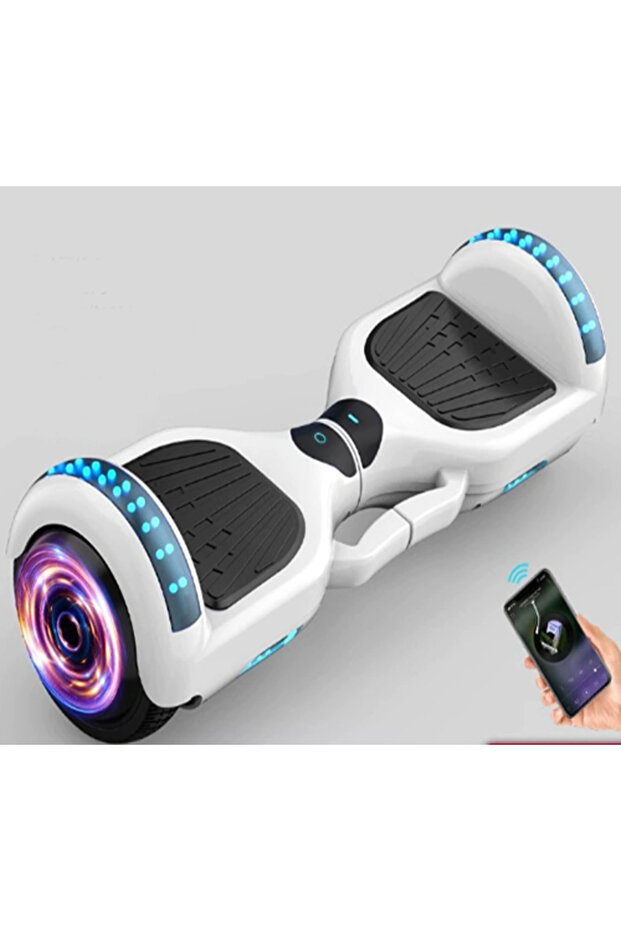 6.5" Self-Balancing Electric Scooter with Bluetooth and LED Lights for Daily Commute - 2