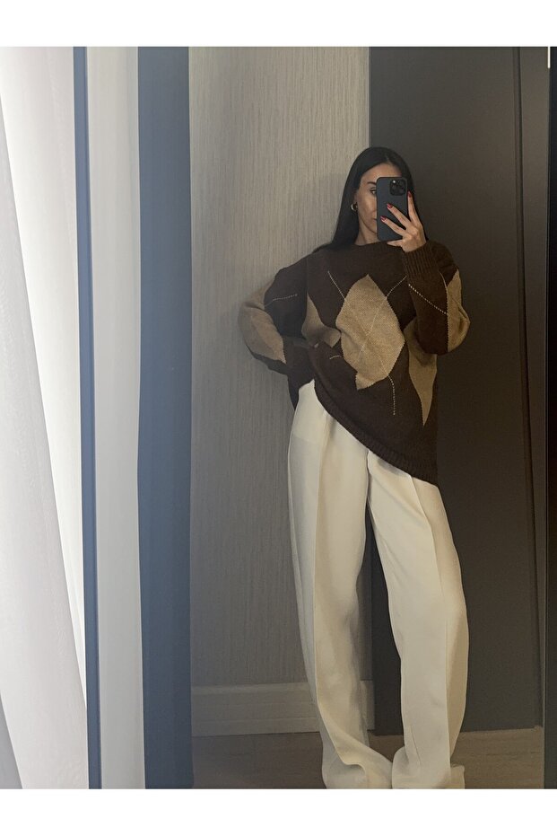 سترة منقوشة بالألماس - 5