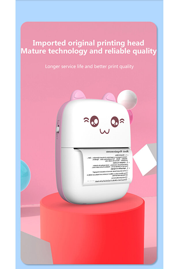 Portable Mini Pocket Printer BT Thermal Printer - 3