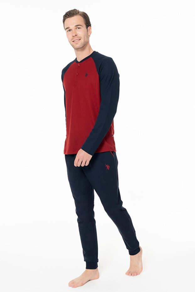 Men's Winter Home Wear Pajama Set Bottom Top Set