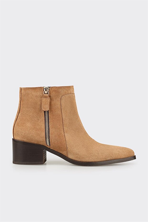 Taba Deri Kadın Klasik Bot - 1