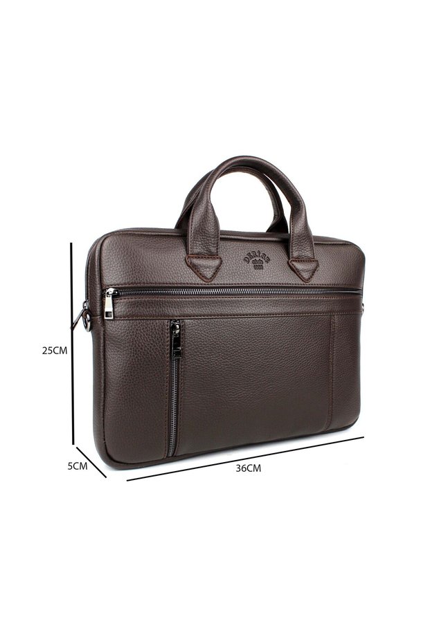 Unisex Brown 14 Inch Briefcase and Laptop Bag
