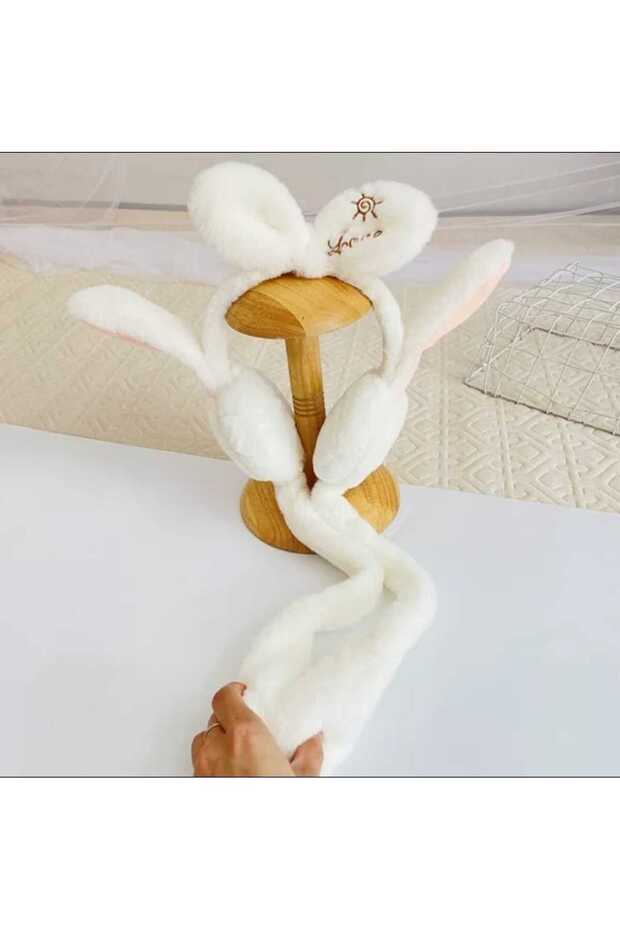 Women/Girls Moving and Sound Rabbit Ear Plush Headphones