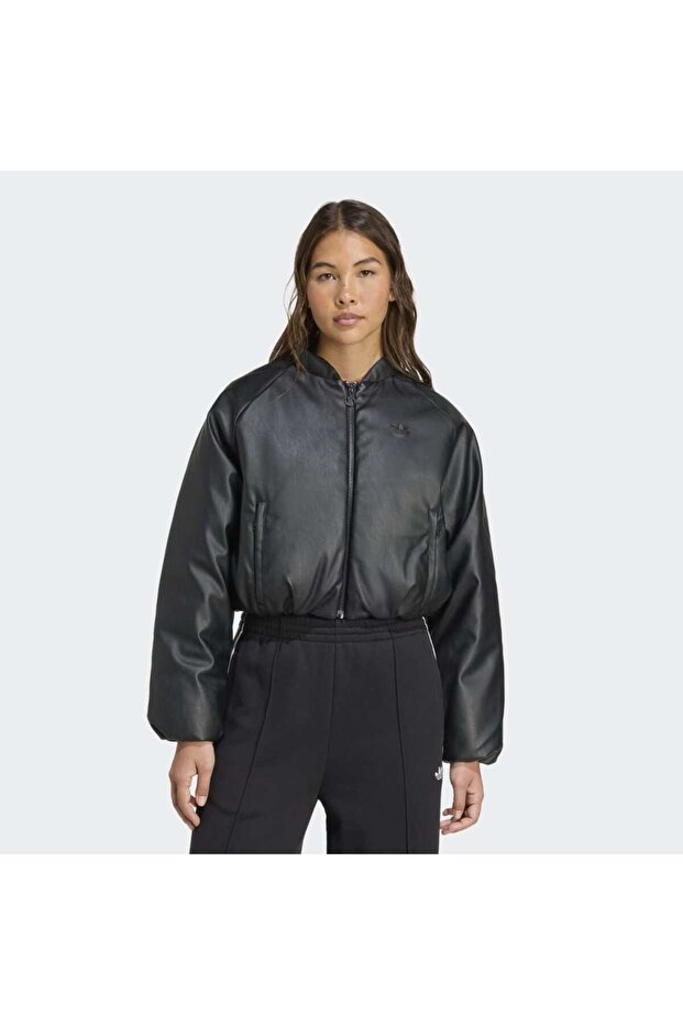 PLEATHER BOMBER - 1