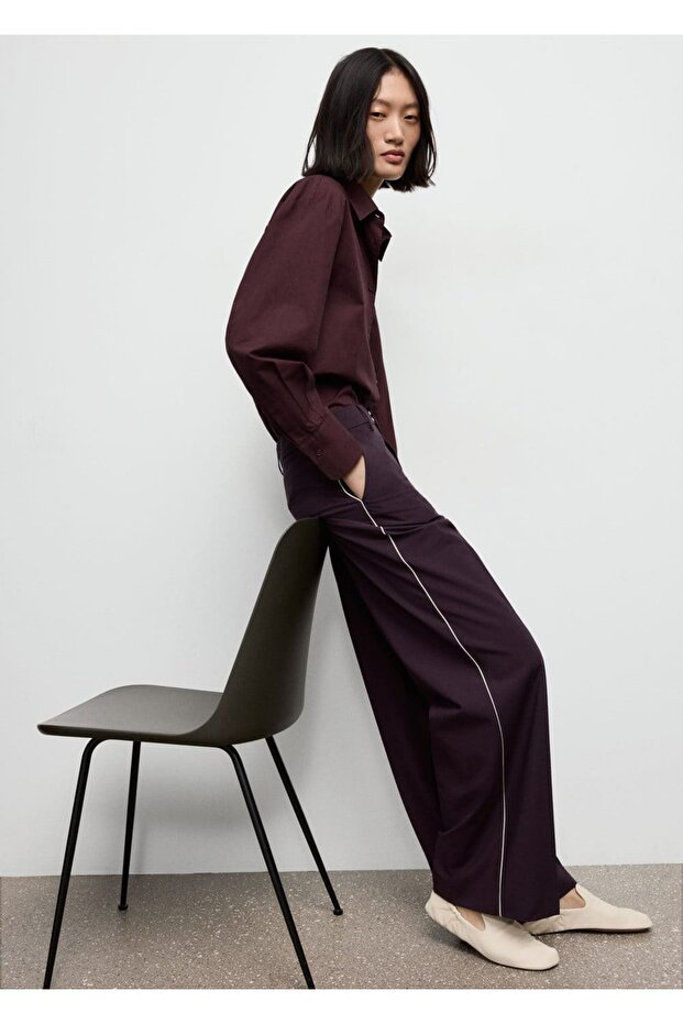 Yandan çizgili pantolon - 8