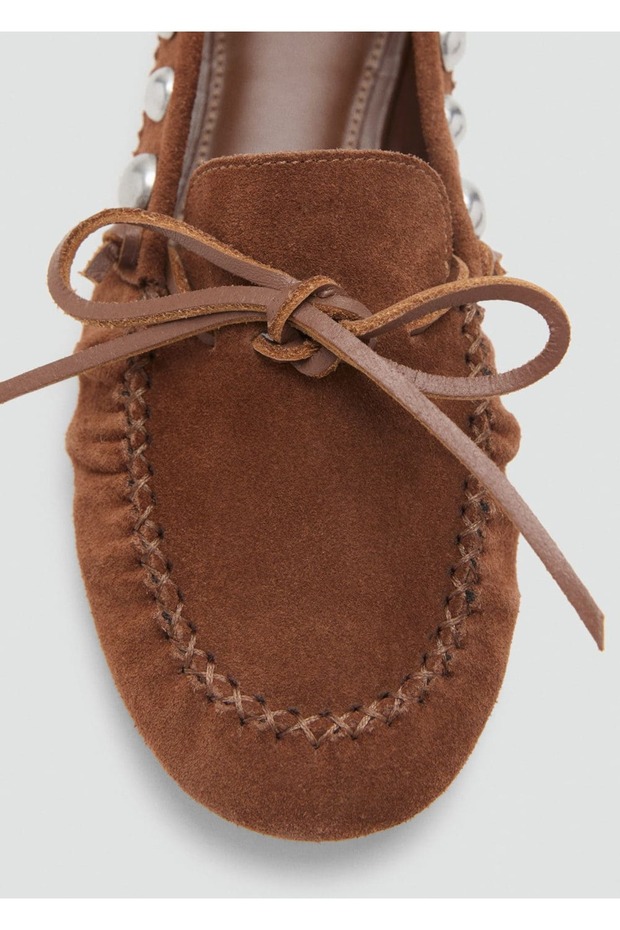Zımba detaylı süet mokasen - 3