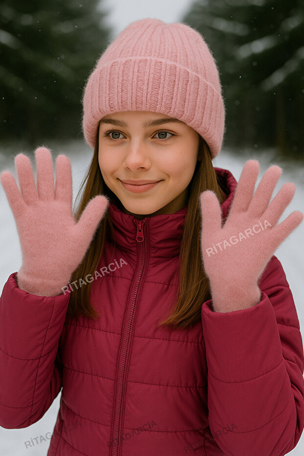 Peluş Çocuk Eldiven - 3