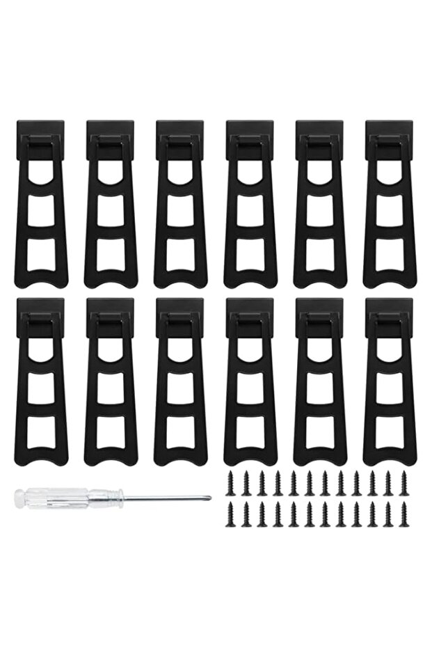 Plastic Picture Frame Easel Back, 5.28 Inch Black Photo Holder, Back Support For Frames, Durable Backing, 12 Pack Display Backs