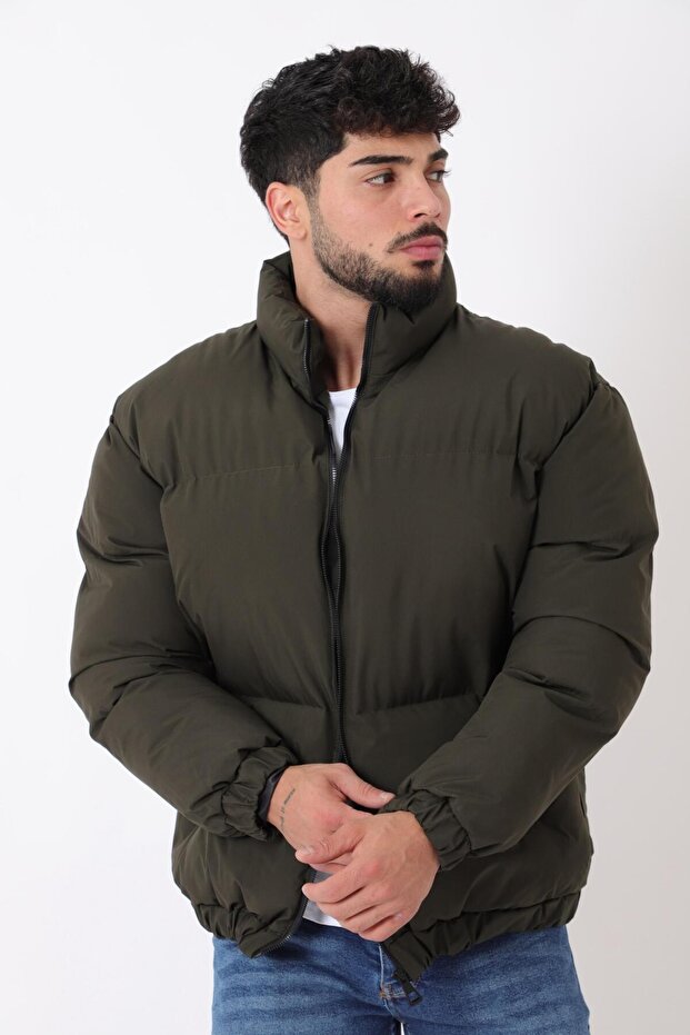 معطف شتوي منفوخ كبير الحجم ذو ياقة عالية PLDP 3018_50465