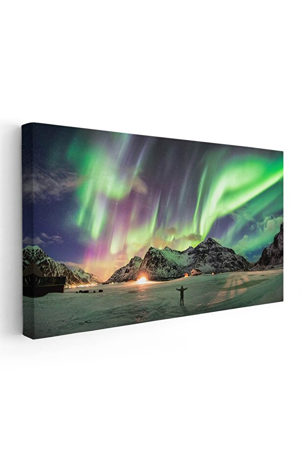 Tablou aurora boreala munte Norvegia, cod 1769