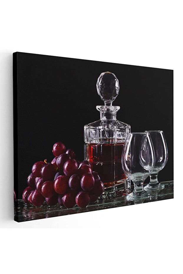 Wine decanter table with two glasses, code 4042 - 1
